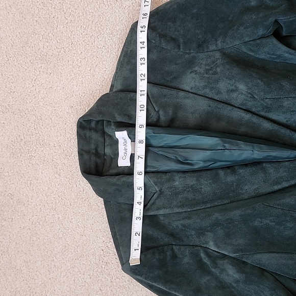 Calvin Klein Velvet Green Blazer - Picture 8 of 8